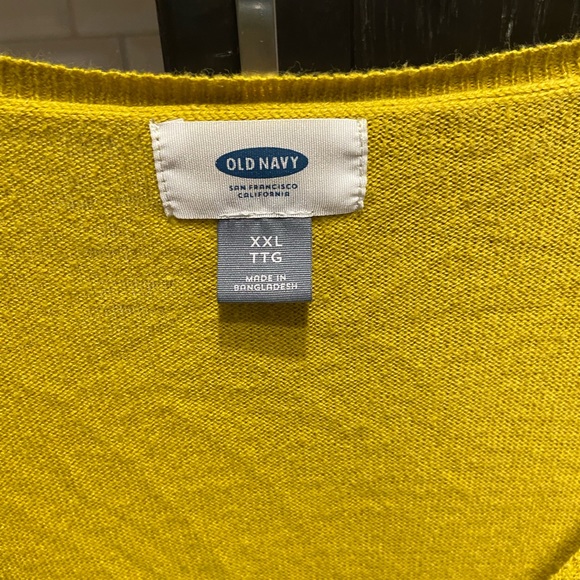 Mustard yellow v-neck sweater - Picture 3 of 3